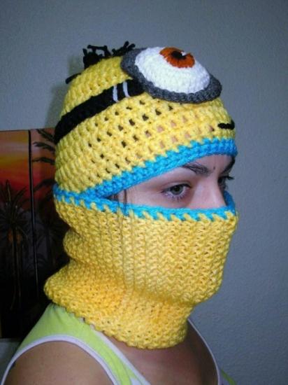 gorro minions crochet