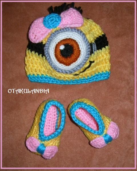 Más que mamá: Patrón de Gorro de Minions a crochet