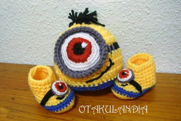 Sombrero de minion bebé de ganchillo / gorro de minion / gorro de bebé /  sombrero de bebé / foto prop / -  España