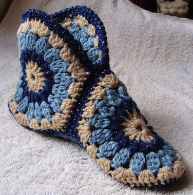 10 Patrones Pantuflas (Zapatillas) Crochet Otakulandia.es