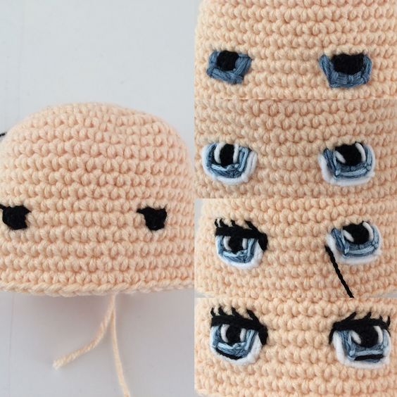 DIY Como bordar ojos a muñecas amigurumis