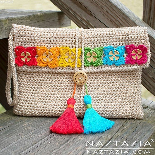 bolso cartera mano crochet-otakulandia.es Otakulandia.es