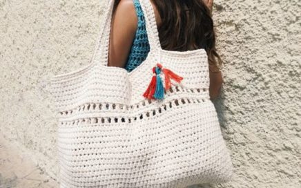 bolsa playa crochet