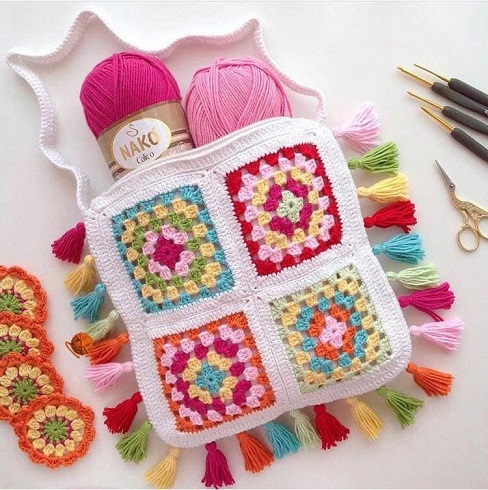 Bolso monedero sales a crochet
