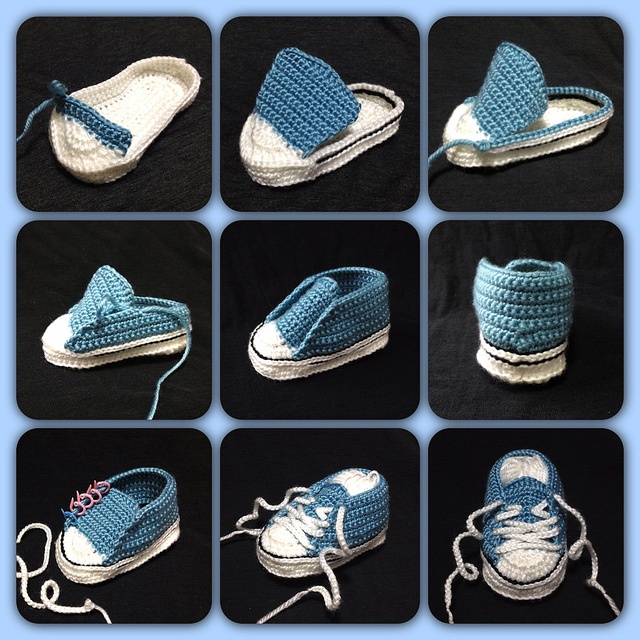 converse tejidos a crochet bebe all star