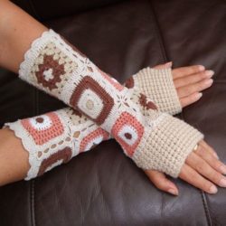 Hoy aprendemos a hacer mitones, manoplas y guantes en crochet