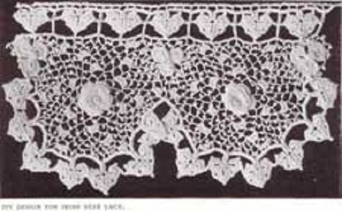 Patrón de puntilla en crochet de Flora Klickmann