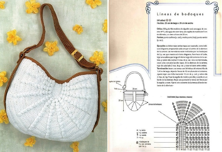 Patrones de 18 Bolsos de moda, en crochet