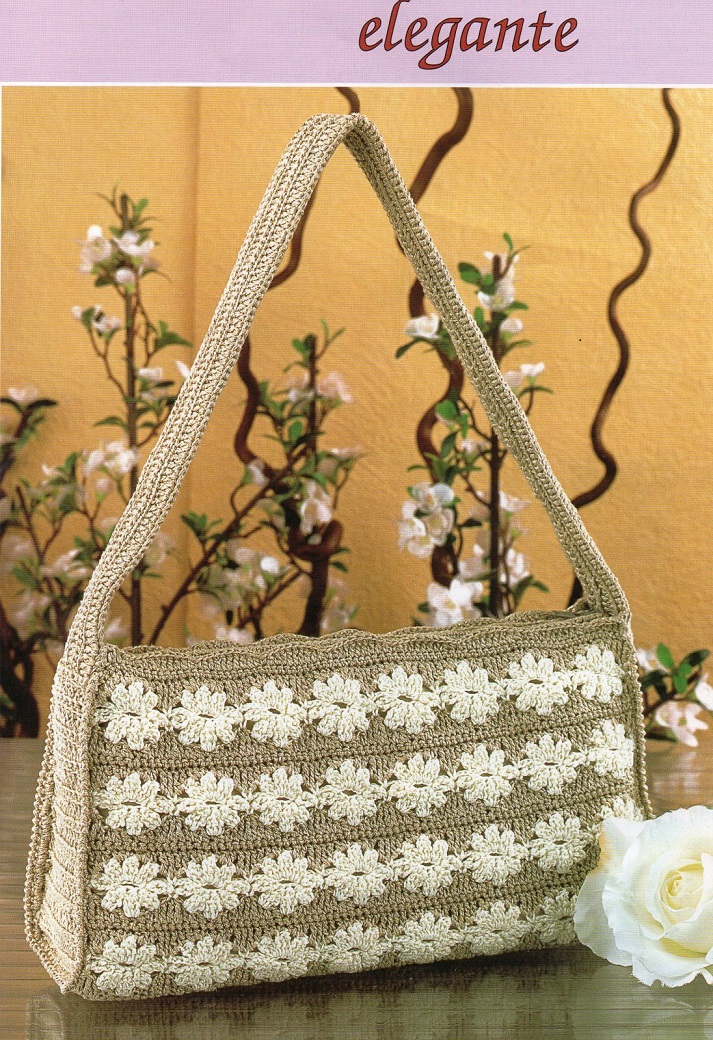 Patrones de 18 Bolsos de moda, en crochet