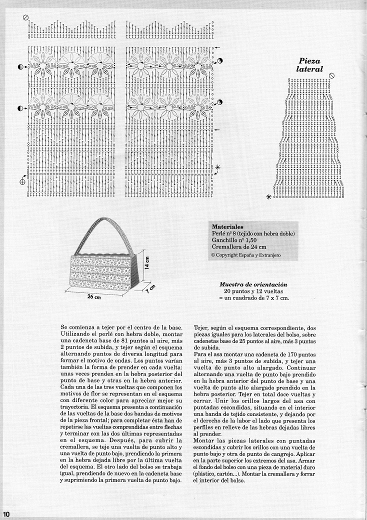 Patrones de 18 Bolsos de moda, en crochet