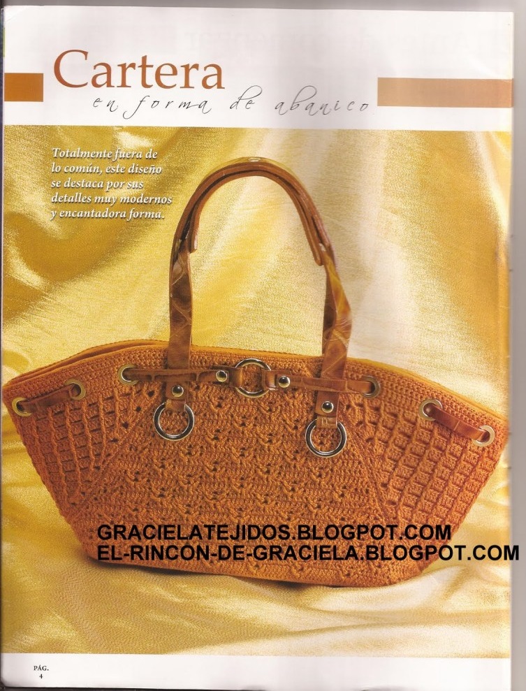 Patrones de 18 Bolsos de moda, en crochet