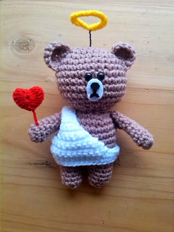 Osito cupido crochet