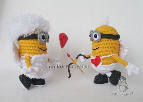 Minions crochet de San Valentín