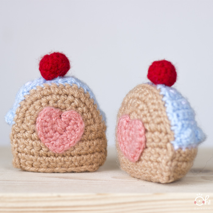 pastelito de amor en crochet