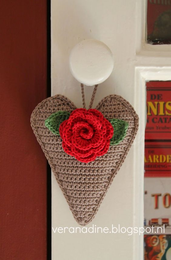 corazones crochet ambientadores armarios y cajones