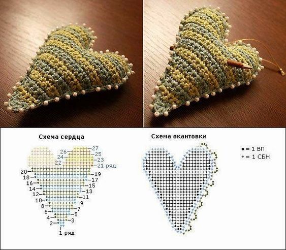 corazones crochet ambientadores armarios y cajones