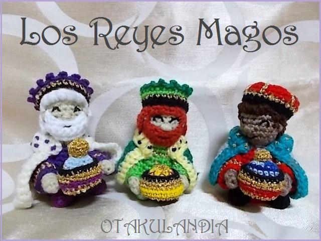 Los tres Reyes Magos en crochet