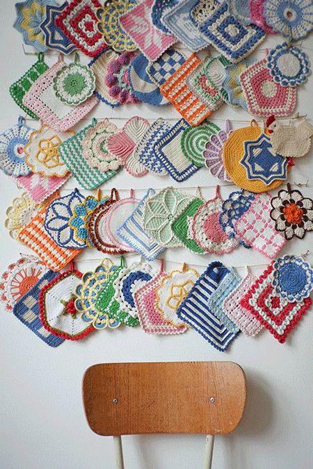 Paños agarradores para cocina en crochet