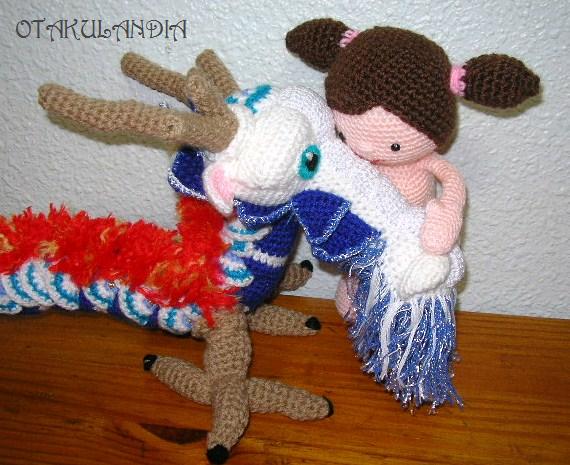 dragones de otakulandia en crochet