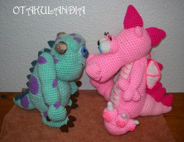 dragones de otakulandia en crochet