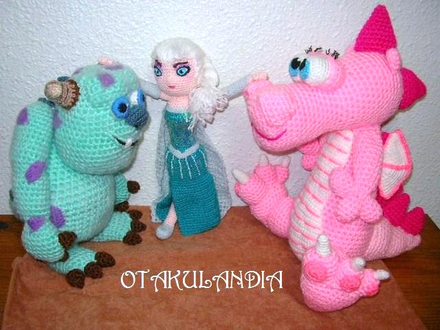 dragones de otakulandia en crochet