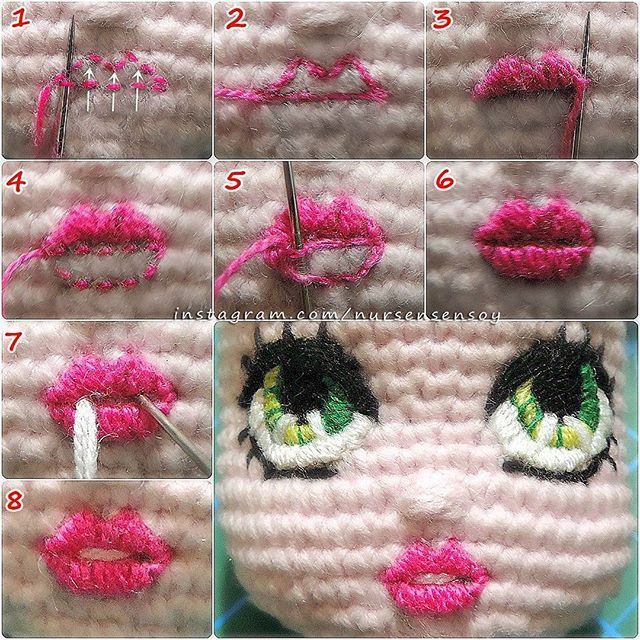 Boquitas lindas para Amigurumis