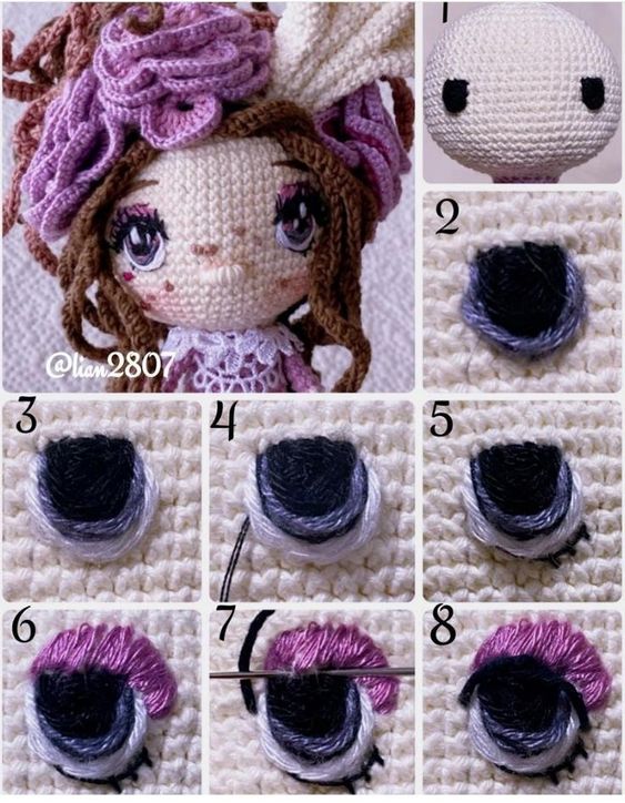 Ojos para Amigurumis los más bellos de internet paso a paso