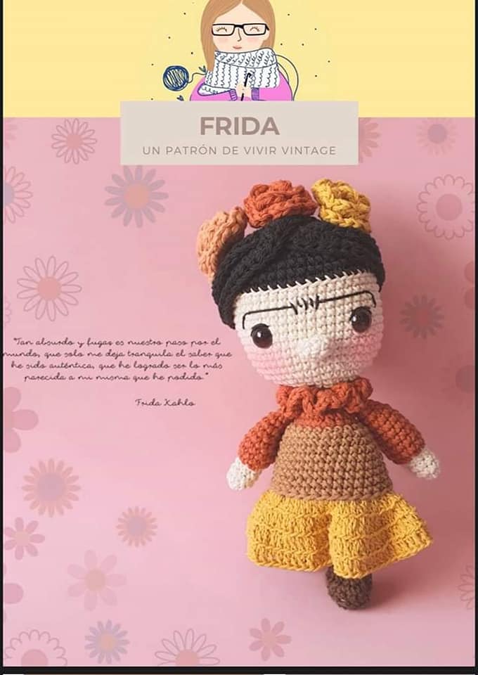 Frida patrón Gratuito de Vivir Vintage