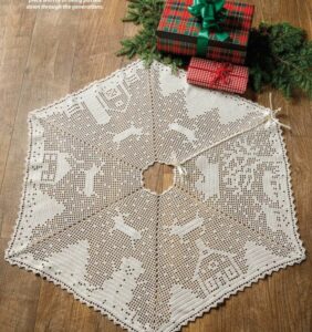 Pie de árbol de Navidad romántico