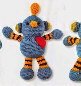 Tuerquita robot patron crochet